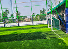 Daytime turf goal area